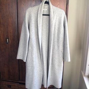 Madewell grey wool duster cardigan